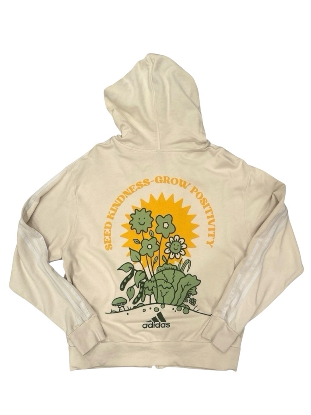 Adidas Alphabet Cartoon Hooded Full Zip with Graphic Design Sports Streetwear Lg